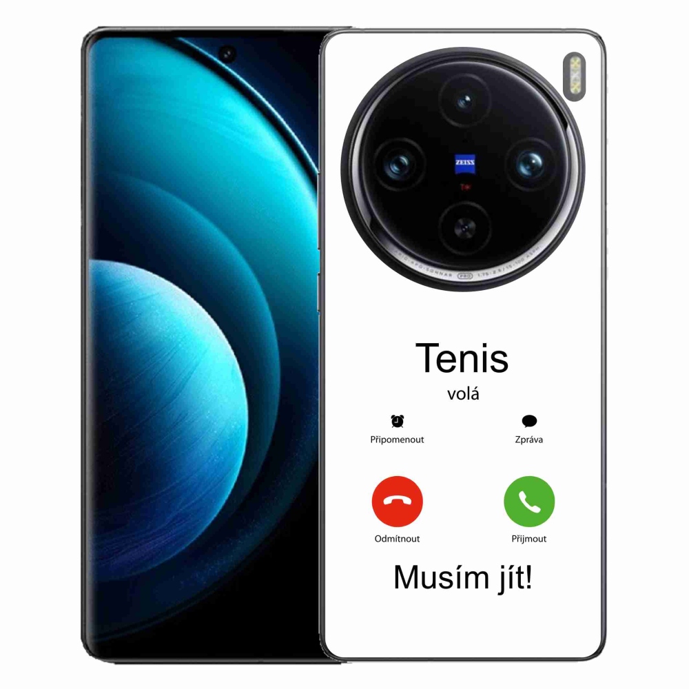 Gelový kryt mmCase na Vivo X100 Pro 5G - tenis volá bílé pozadí