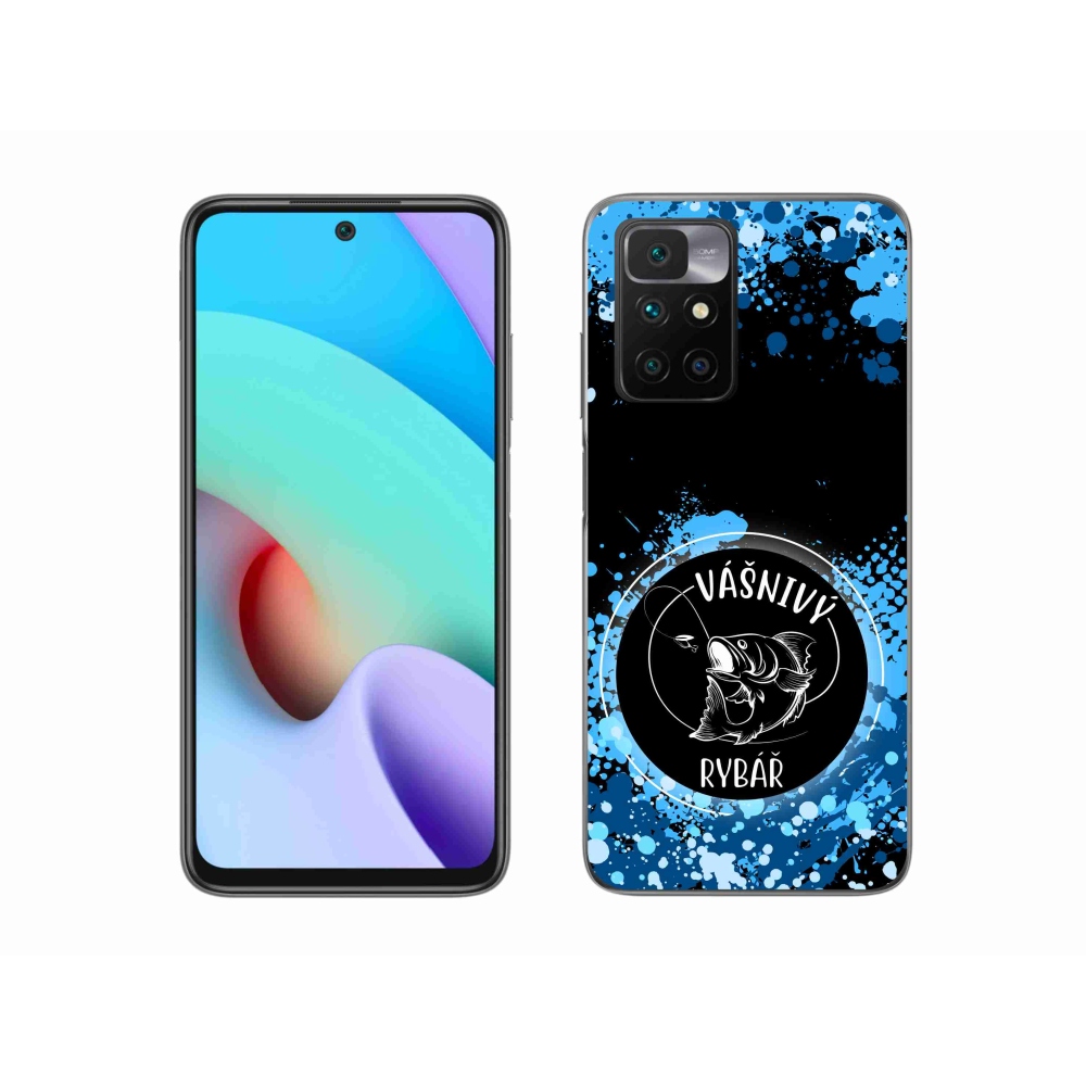Gelový kryt mmCase na Xiaomi Redmi 10/Redmi 10 (2022) - vášnivý rybář černé pozadí