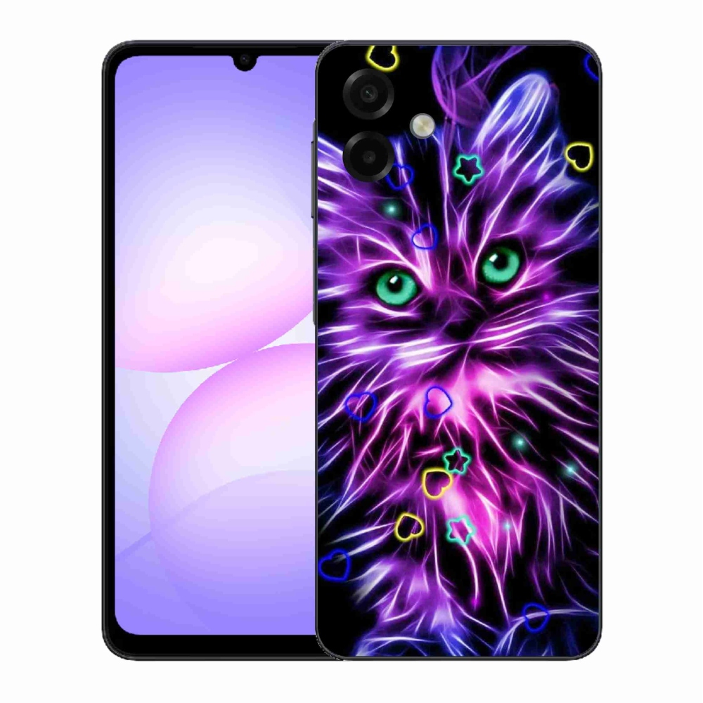 Gelový kryt mmCase na Samsung Galaxy A07 4G - abstraktní kočka