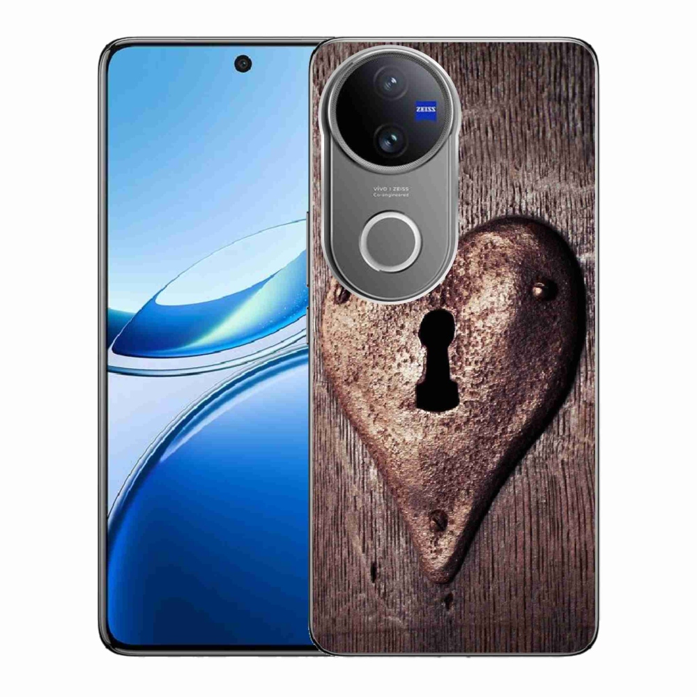 Gelový kryt mmCase na Vivo V50 5G - zámek ve tvaru srdce