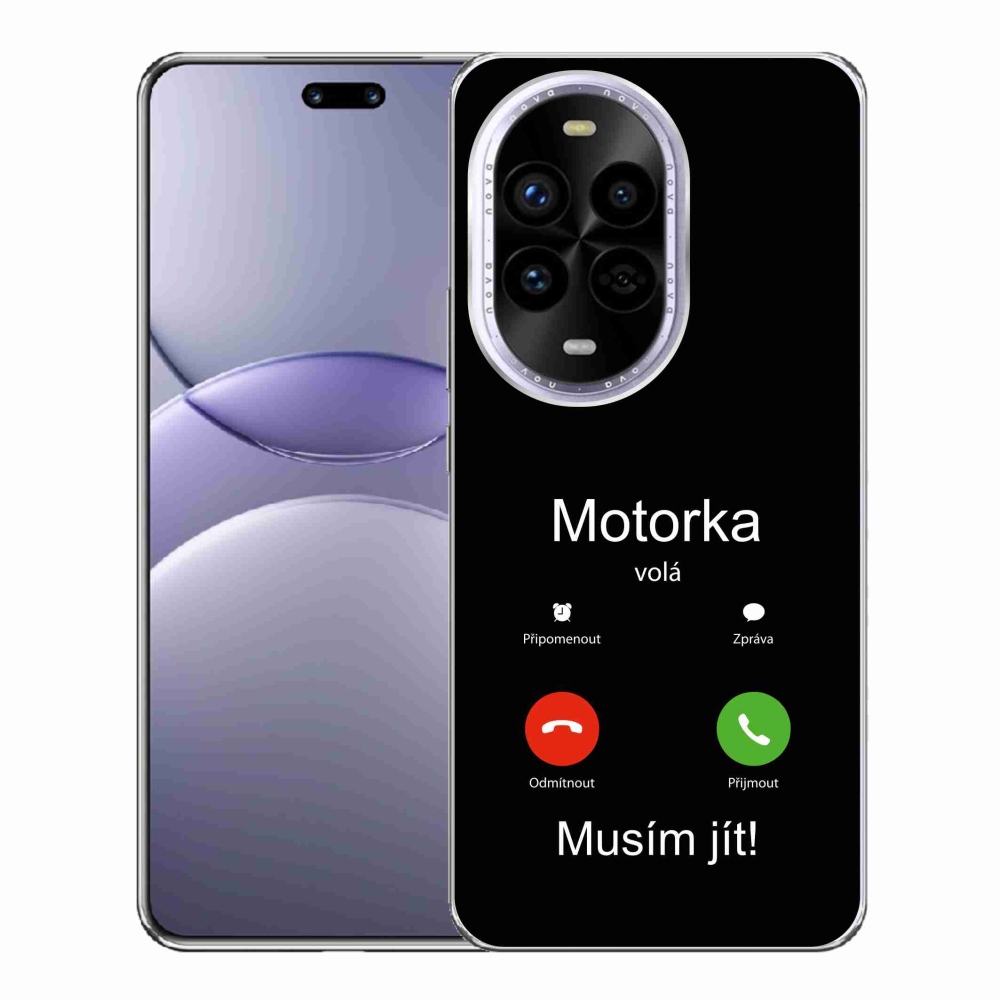 Gelový kryt mmCase na Huawei Nova 13 Pro 5G - motorka volá černé pozadí
