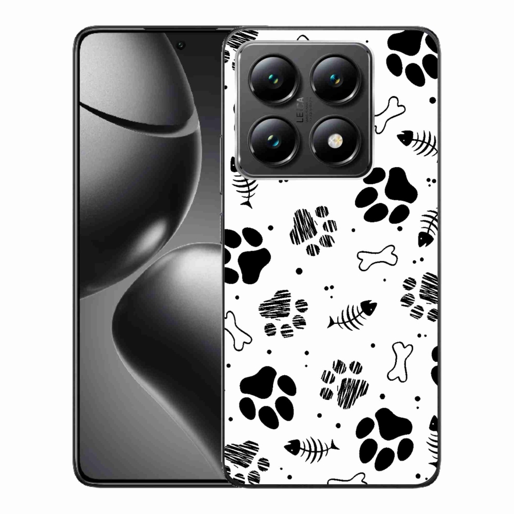 Gelový kryt mmCase na Xiaomi 14T - psí tlapky 1