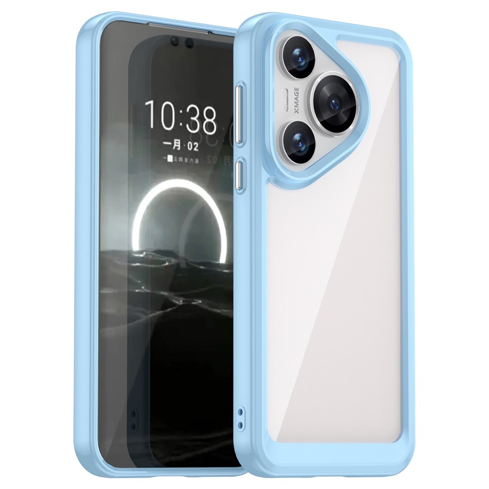 Gelový obal s pevnými zády na Huawei Pura 70 - modrý