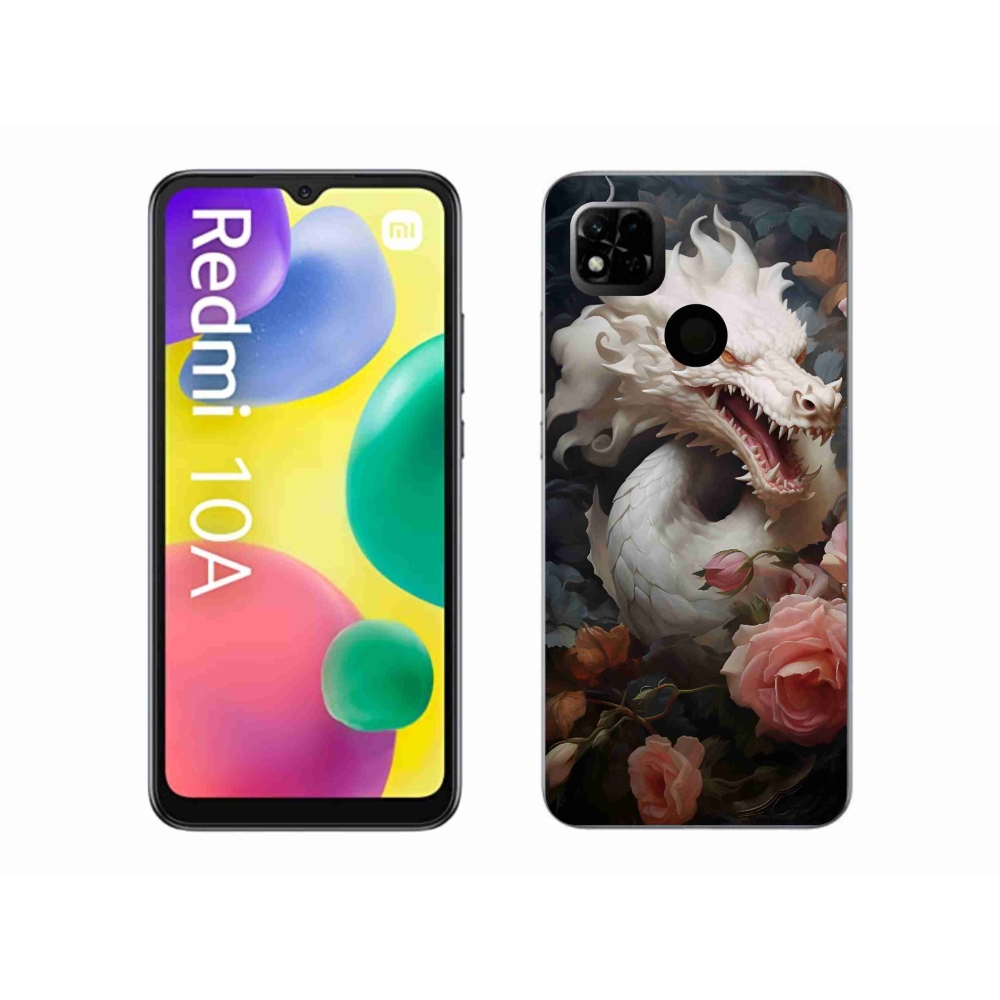 Gelový kryt mmCase na Xiaomi Redmi 10A - bílý drak
