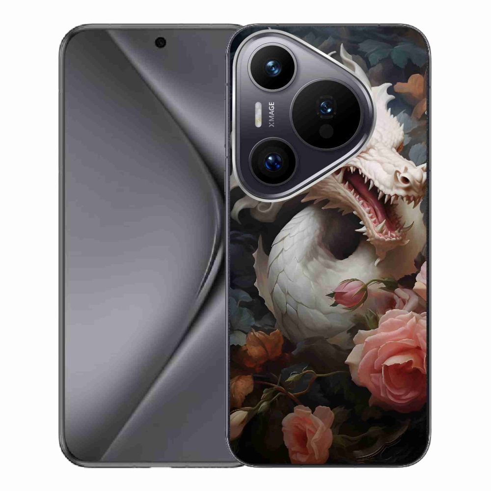 Gelový kryt mmCase na Huawei Pura 70 Pro - bílý drak