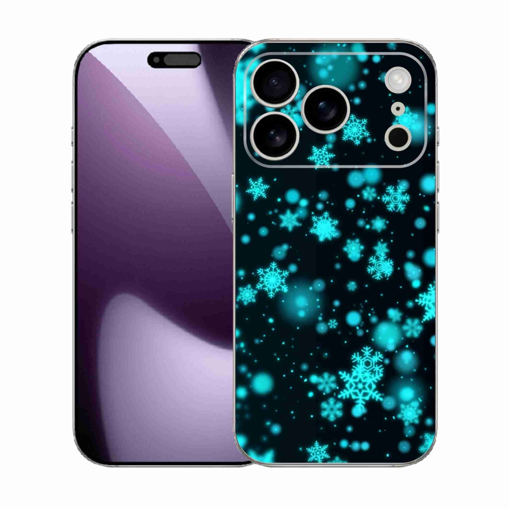 Gelový kryt mmCase na iPhone 17 Pro - sněhové vločky 1