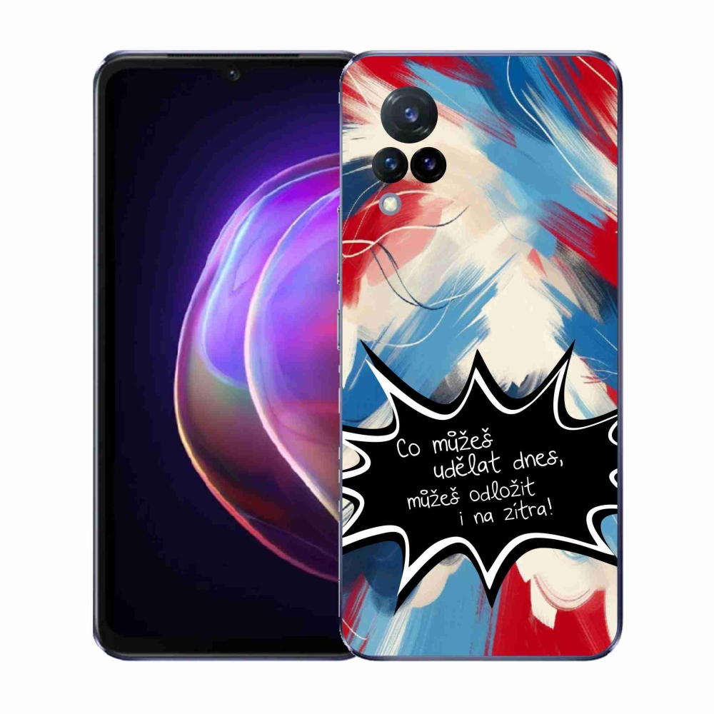 Gelový kryt mmCase na Vivo V21 4G/5G - vtipný text 9 černé pozadí