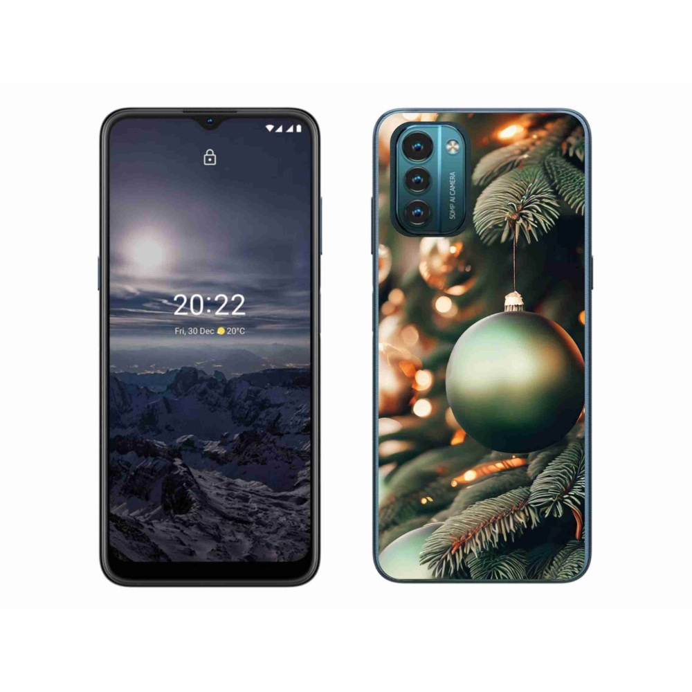 Gelový kryt mmCase na Nokia G11/G21 - vánoční ozdoby 1