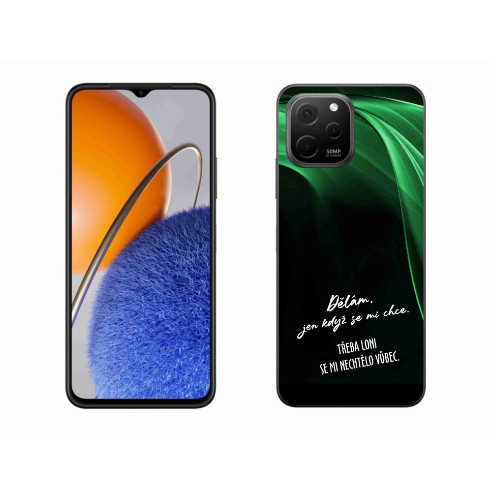 Gelový kryt mmCase na Huawei Nova Y61 - vtipný text 12 černé pozadí