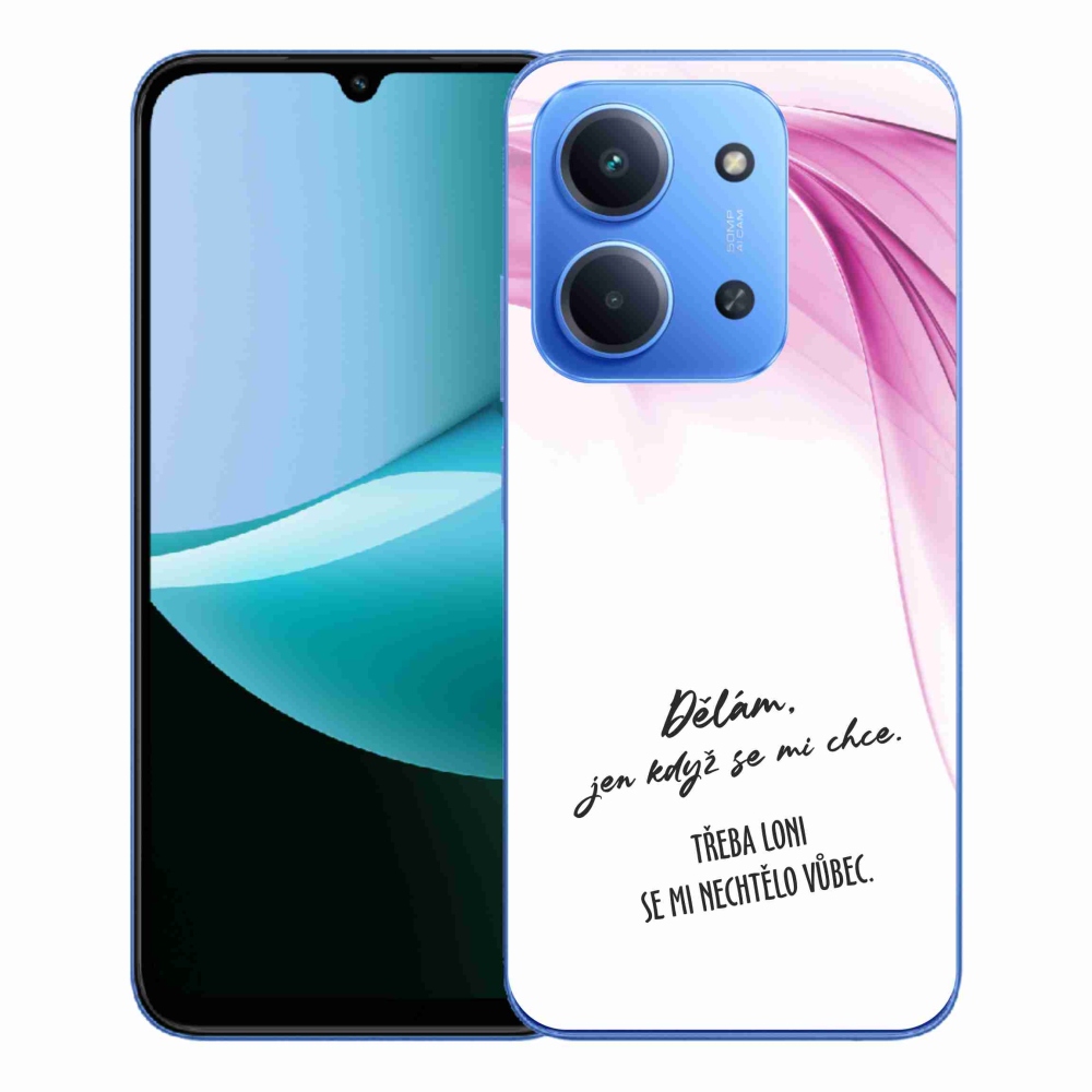 Gelový kryt mmCase na Xiaomi Redmi 15C 4G/5G (173mm) - vtipný text 12 bílé pozadí