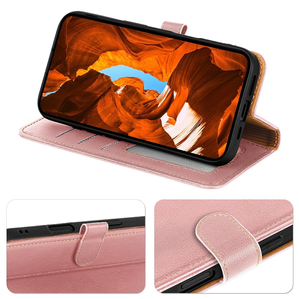 Clasp knížkové pouzdro na Xiaomi Redmi 15 5G - růžovozlaté