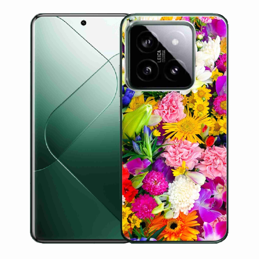 Gelový kryt mmCase na Xiaomi 14 - květiny 12