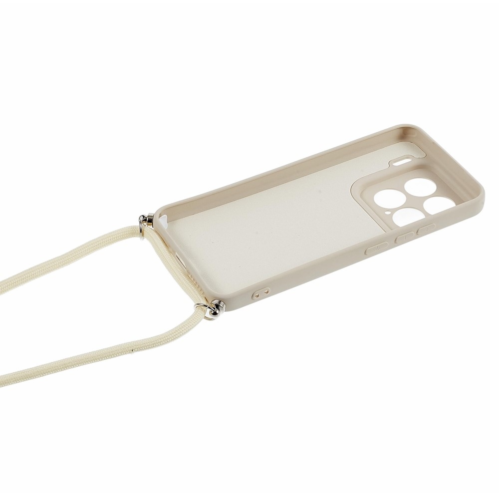 Lining gelový obal se šňůrkou na Xiaomi 15 - bílý