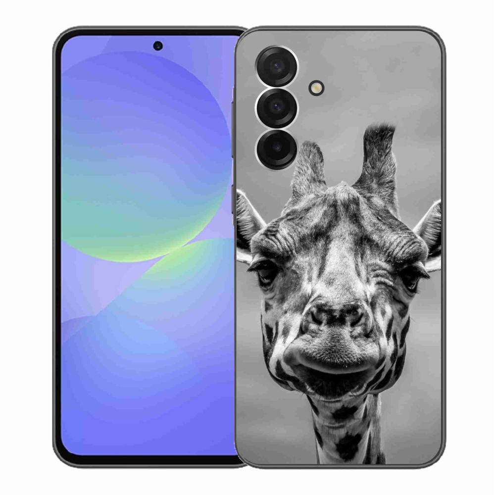 Gelový kryt mmCase na Samsung Galaxy A36 5G - černobílá žirafa