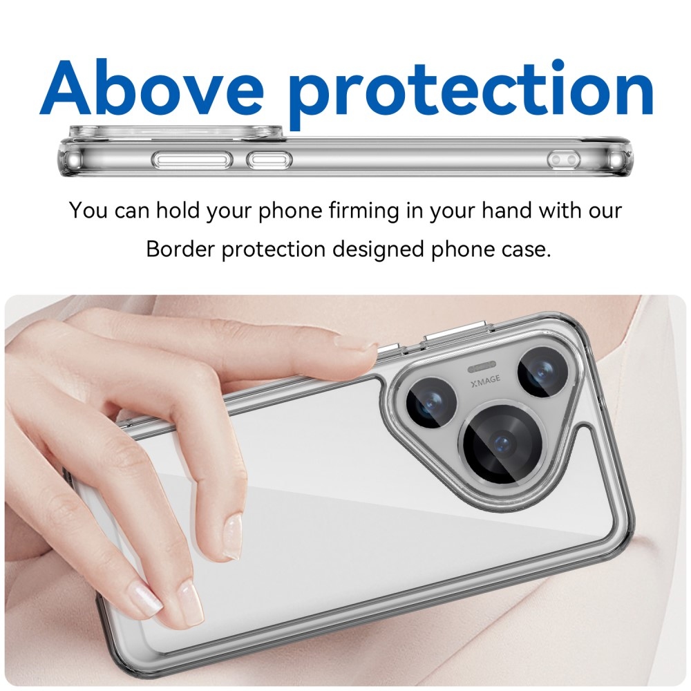 Gelový obal s pevnými zády na Huawei Pura 70 Pro - průhledný