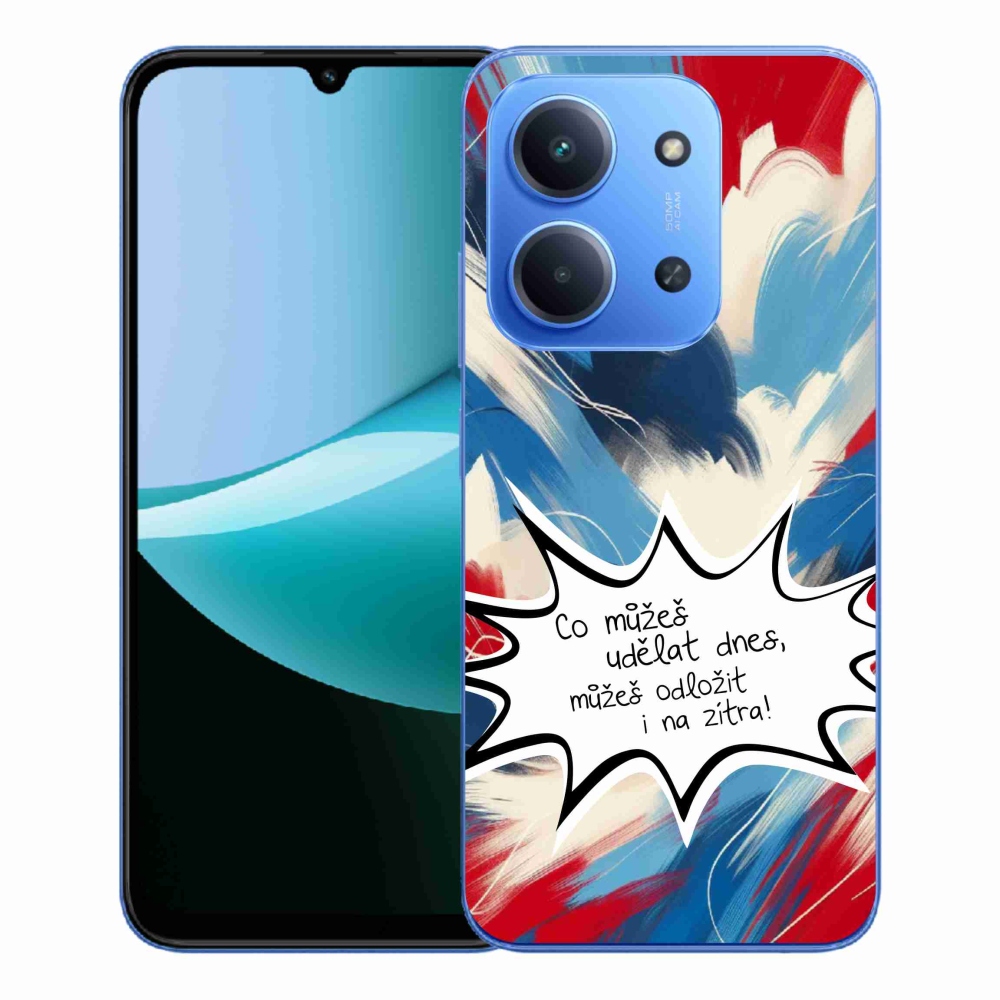 Gelový kryt mmCase na Xiaomi Redmi 15C 4G/5G (173mm) - vtipný text 9 bílé pozadí
