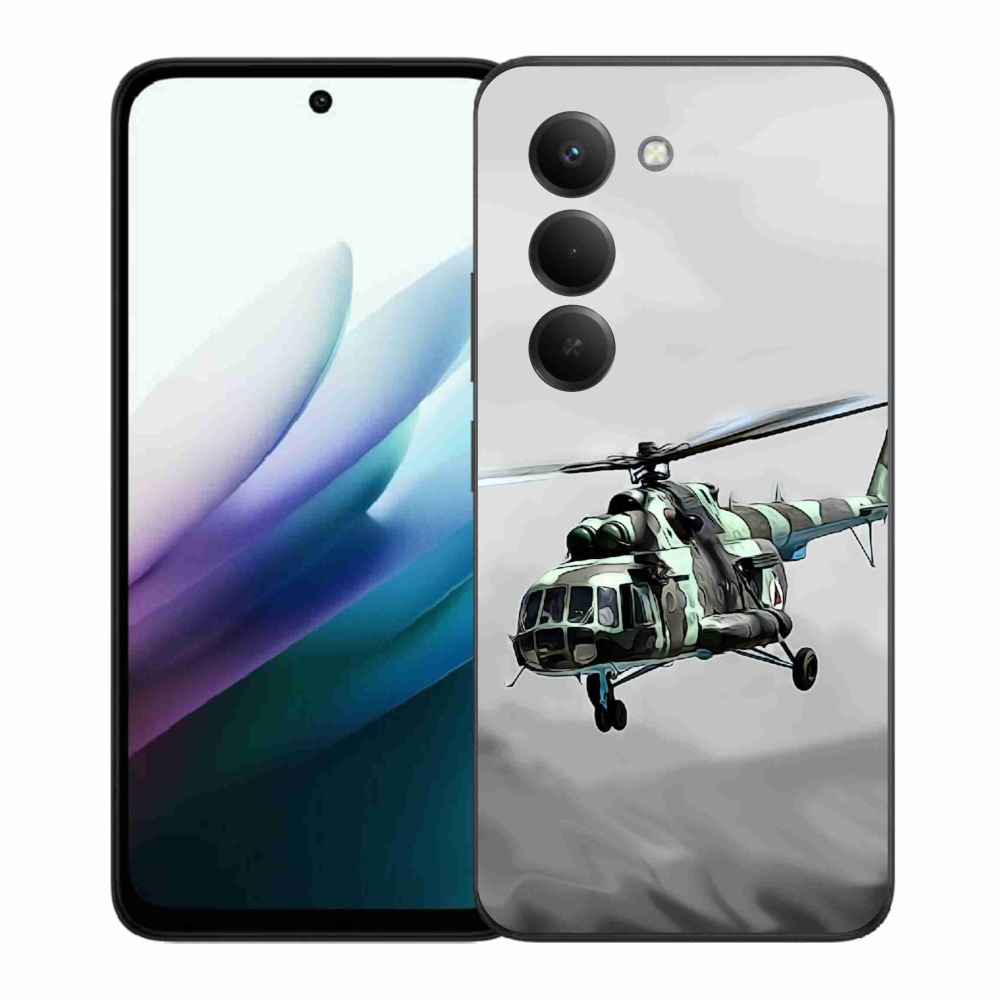 Gelový kryt mmCase na Xiaomi Redmi 15 4G/5G (171mm) - vojenský vrtulník