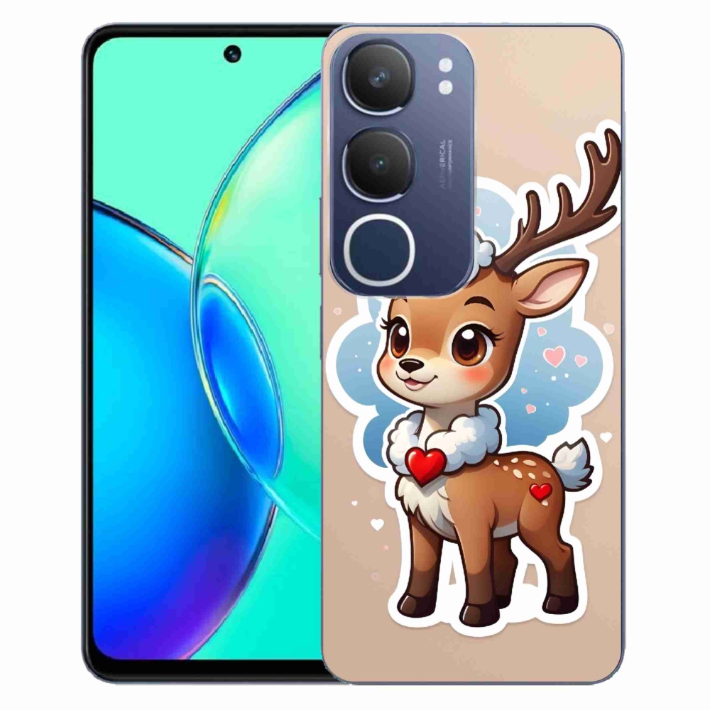Gelový kryt mmCase na Vivo Y19s - kreslený sob