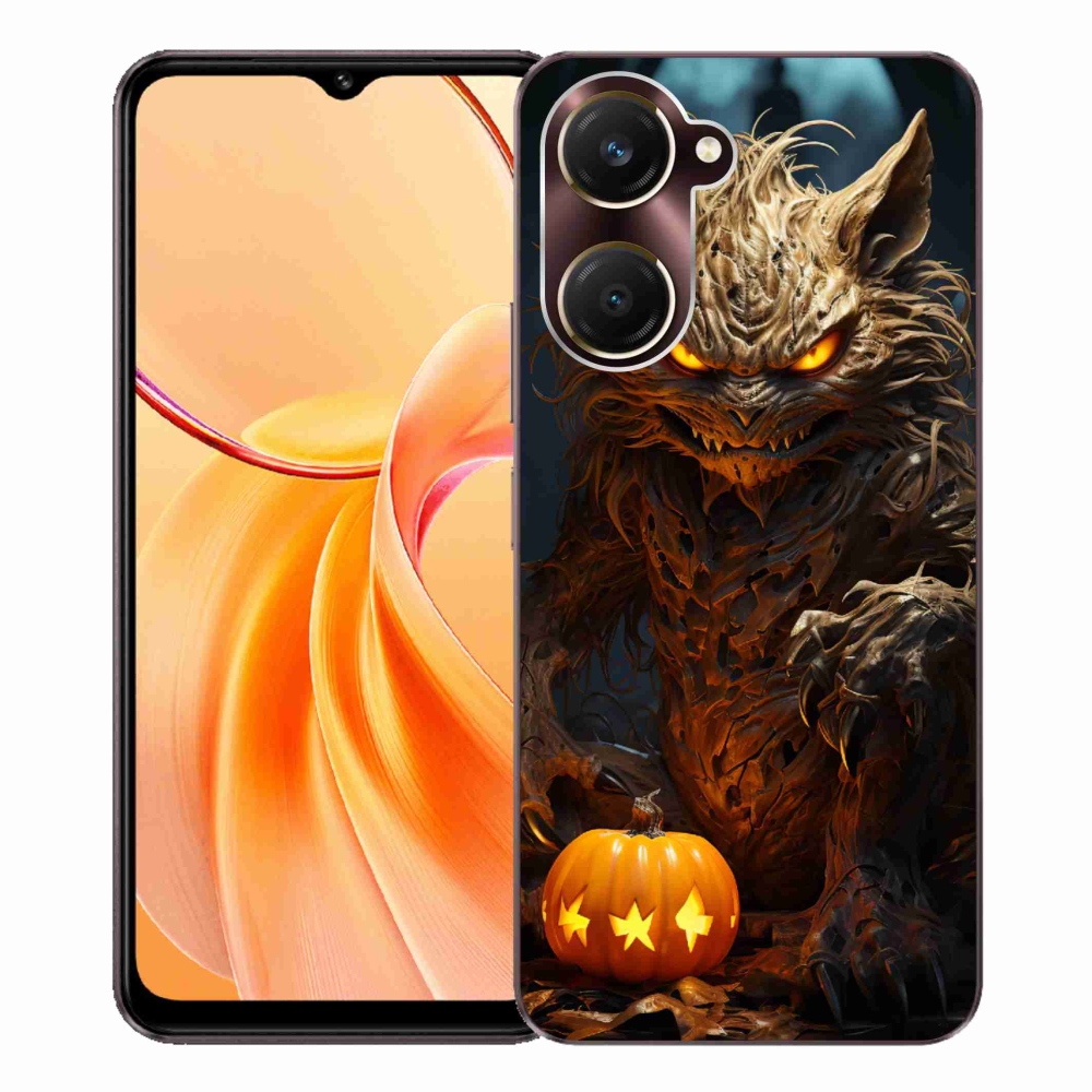 Gelový kryt mmCase na Vivo Y28s 5G - halloweenská příšera