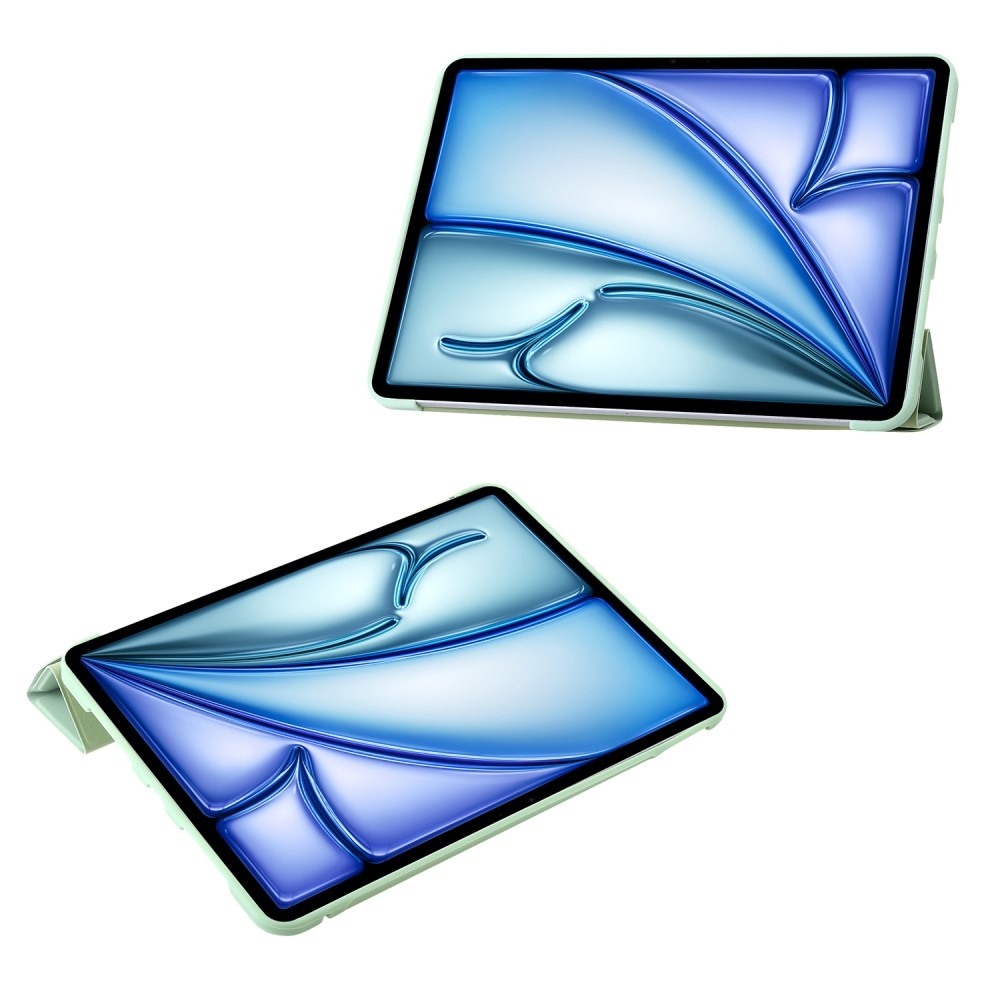 Origamis chytré polohovací pouzdro na tablet iPad Air 13 (2024)/(2025) - světlezelené