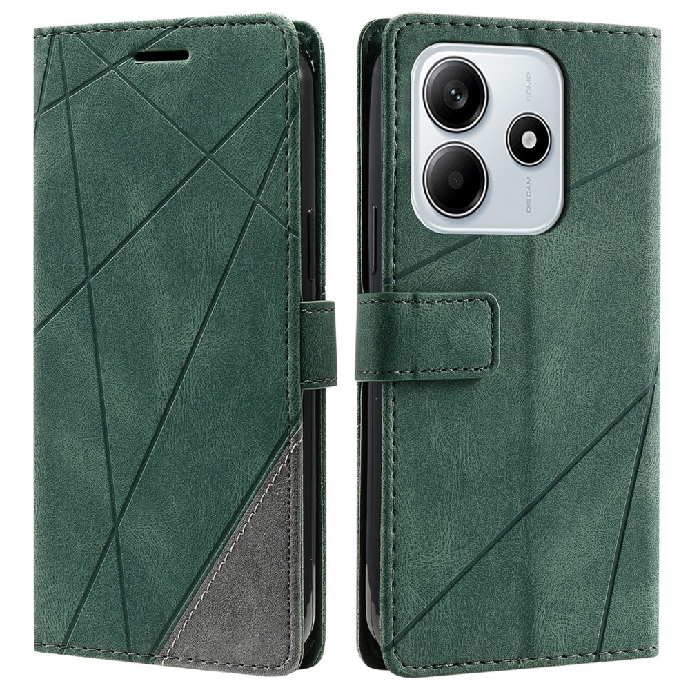 Lines knížkové pouzdro na Xiaomi Redmi Note 14 5G - zelené