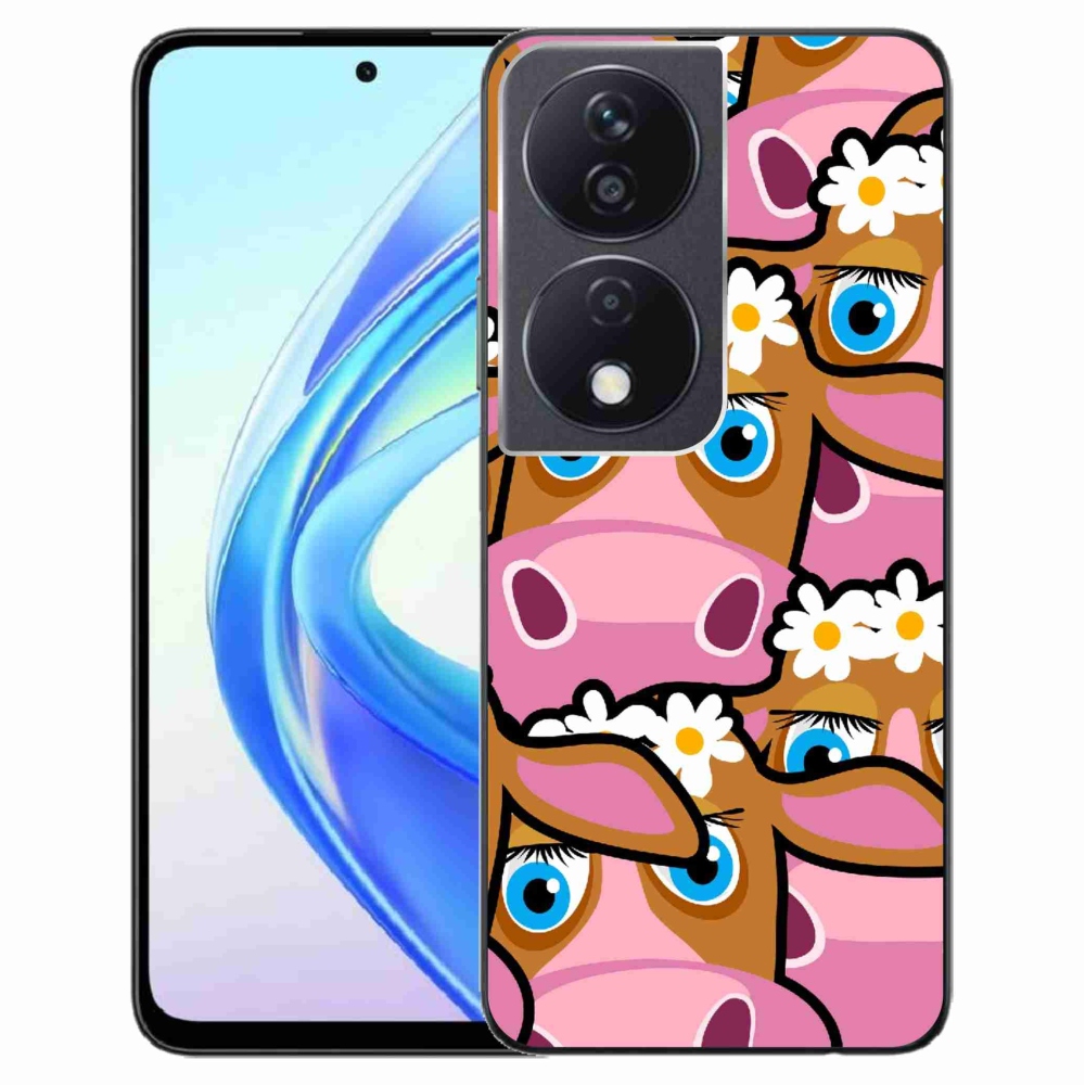 Gelový kryt mmCase na Honor X7b/Honor 90 Smart - kreslené kravičky