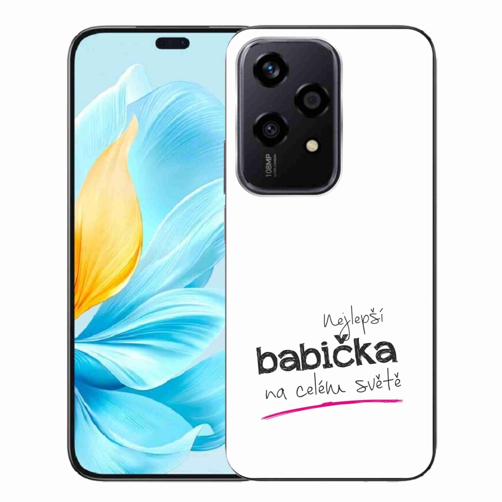Gelový kryt mmCase na Honor 200 Lite 5G - nejlepší babička 4 bílé pozadí