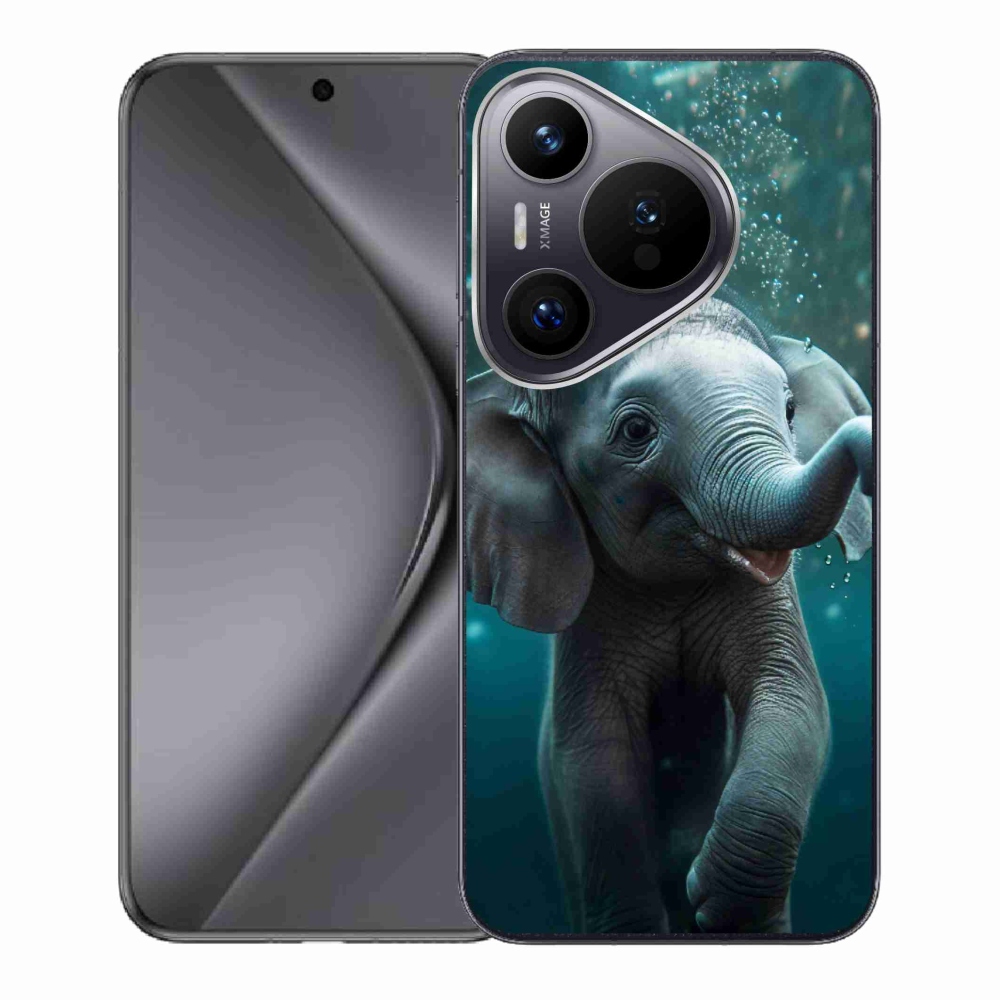 Gelový kryt mmCase na Huawei Pura 70 - slůně pod vodou