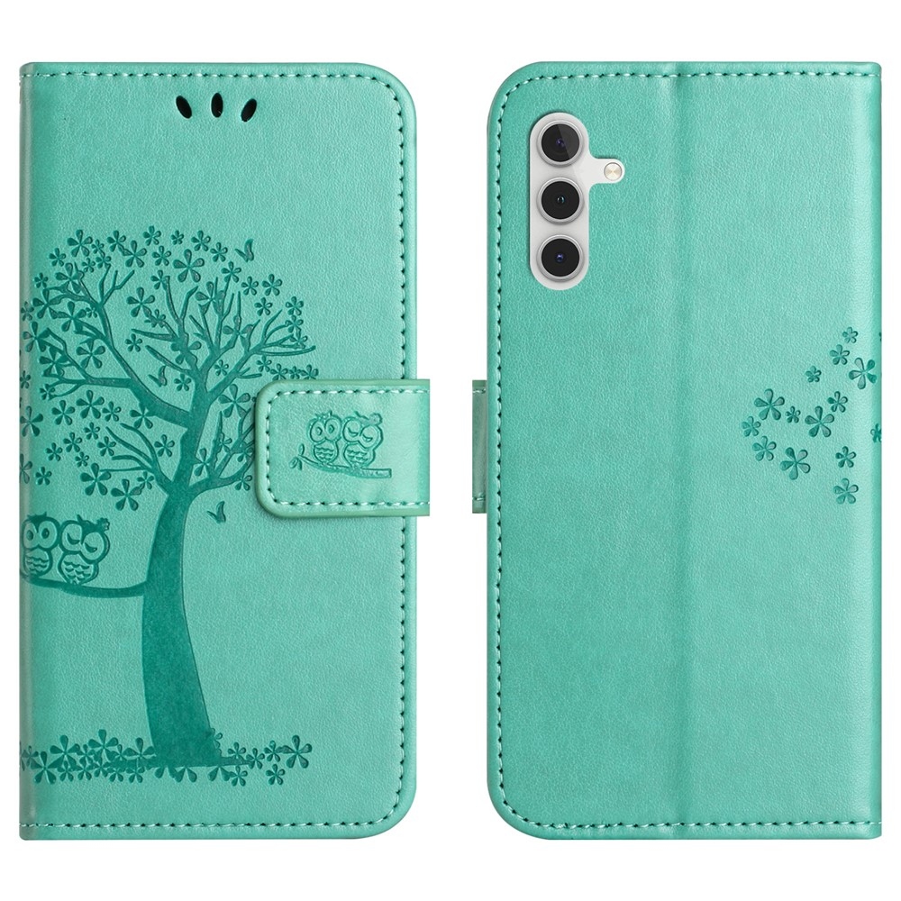 Tree knížkové pouzdro na Samsung Galaxy S25 FE - modrozelené