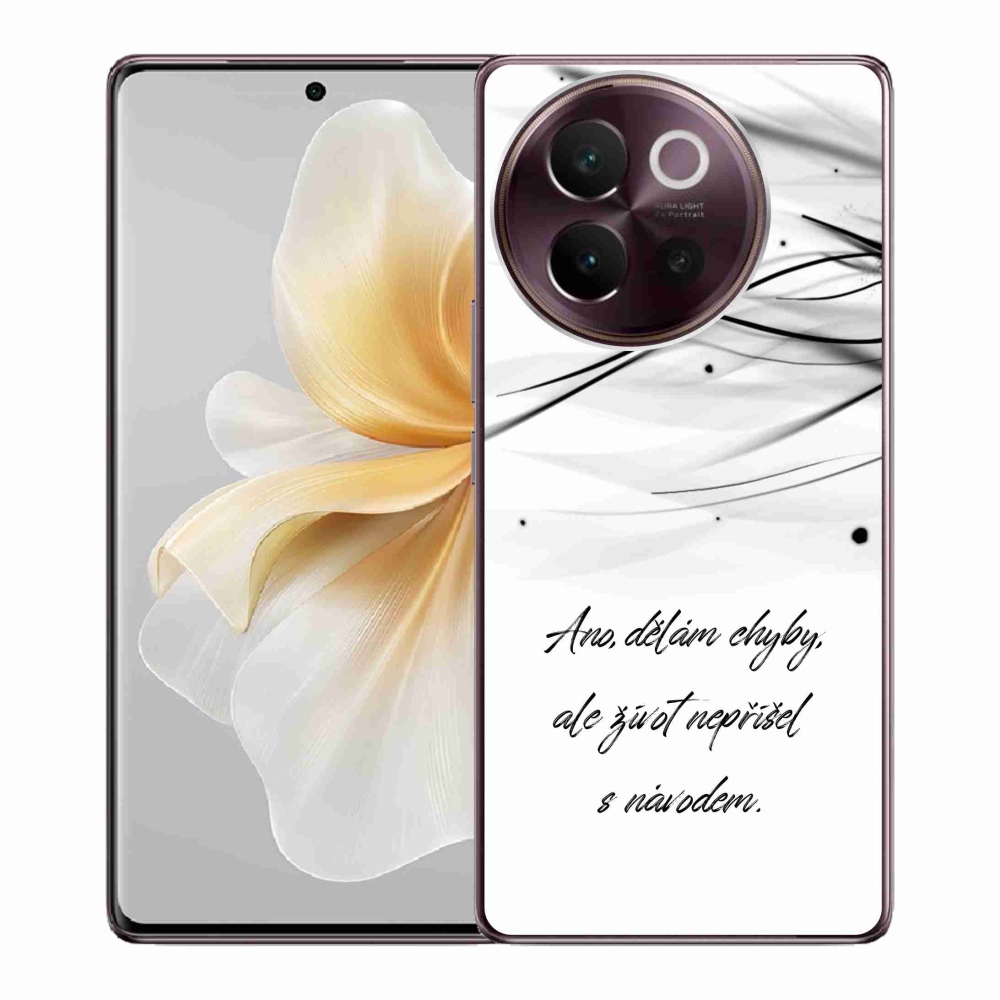 Gelový kryt mmCase na Vivo V40 Lite 5G - citát bílé pozadí