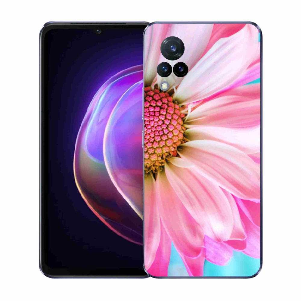 Gelový kryt mmCase na Vivo V21 4G/5G - růžová květina