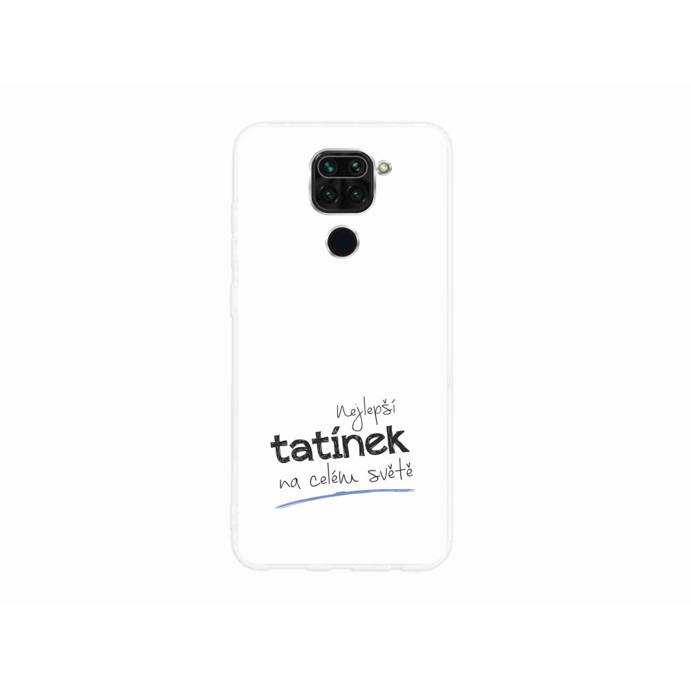 Gelový kryt mmCase na Xiaomi Redmi Note 9 - nejlepší tatínek 4 bílé pozadí