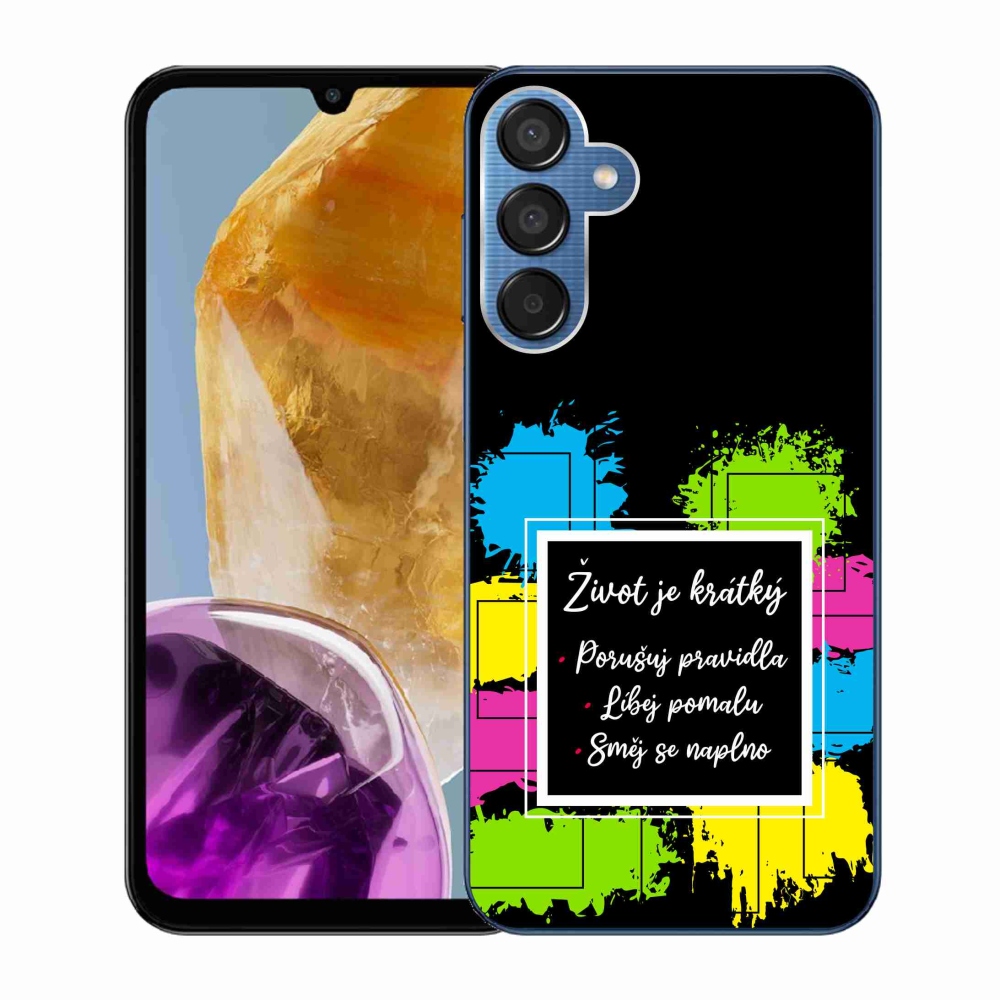 Gelový kryt mmCase na Samsung Galaxy M15 5G - citát 5 černé pozadí