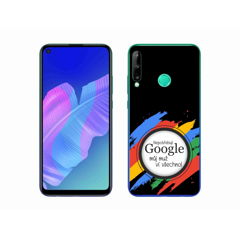 Gelový kryt mmCase na Huawei P40 Lite E - muž ví všechno černé pozadí