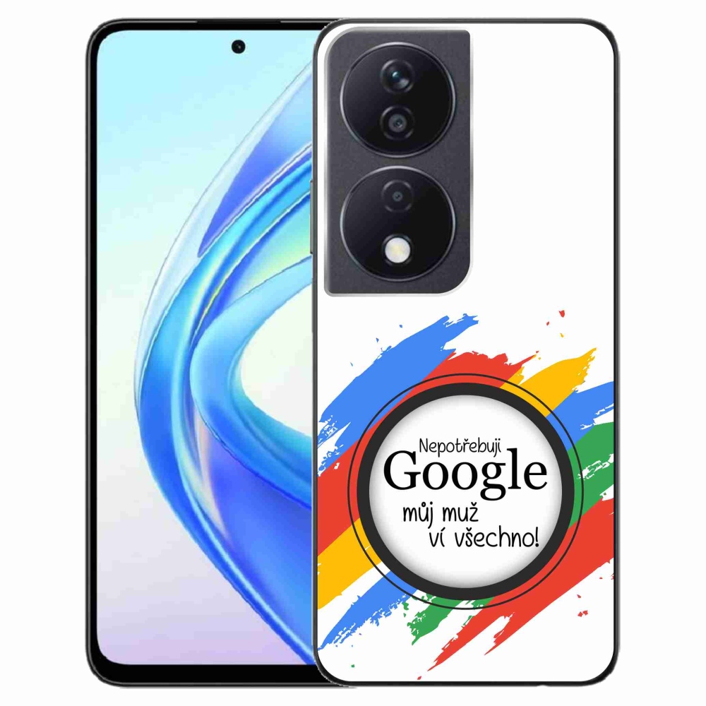 Gelový kryt mmCase na Honor X7b/Honor 90 Smart - muž ví všechno bílé pozadí