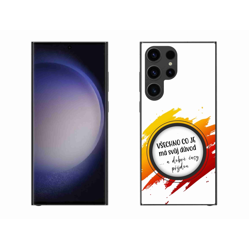 Gelový kryt mmCase na Samsung Galaxy S23 Ultra 5G - citát 3 bílé pozadí