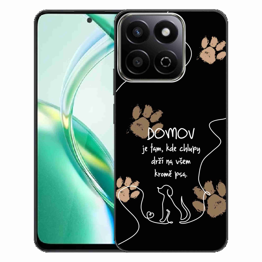 Gelový kryt mmCase na Honor 200 Smart 5G - psí motiv černé pozadí