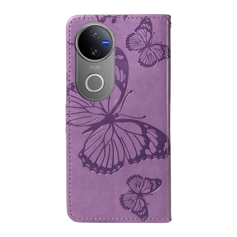 Big Butterfly knížkové pouzdro na Vivo V50 5G - fialové