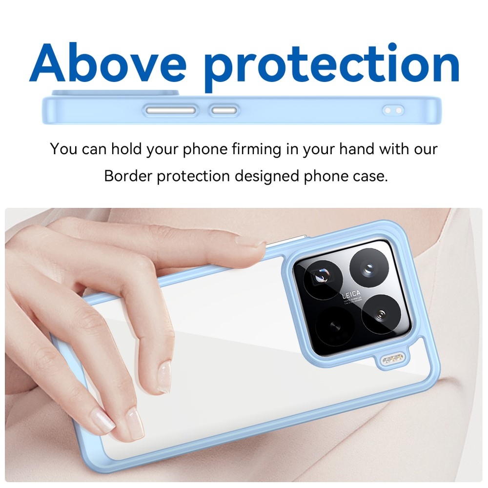 Gelový obal s pevnými zády na Xiaomi 15 Pro - modrý