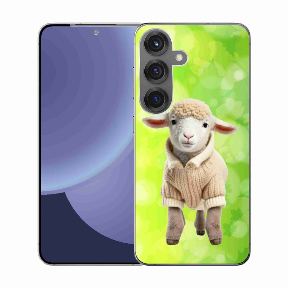 Gelový kryt mmCase na Samsung Galaxy S25 - jehně ve svetru