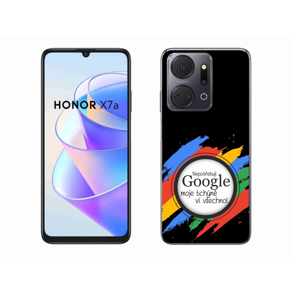 Gelový kryt mmCase na Honor X7a - tchýně ví všechno černé pozadí