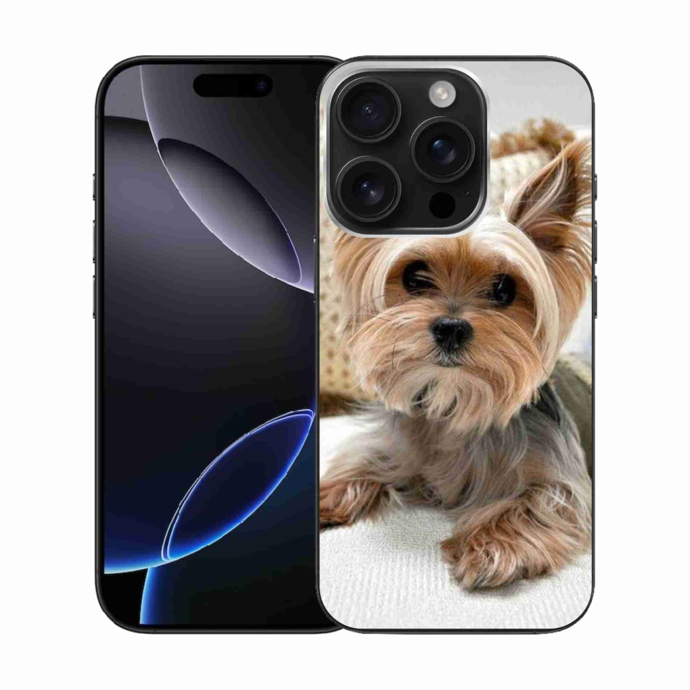 Gelový obal mmCase na iPhone 16 Pro - jorkšír 5