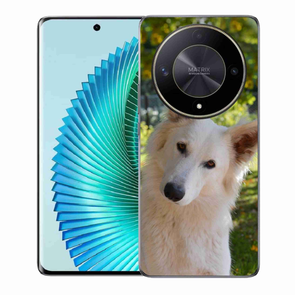 Gelový kryt mmCase na Honor Magic 6 Lite 5G - bílý švýcarský ovčák 1