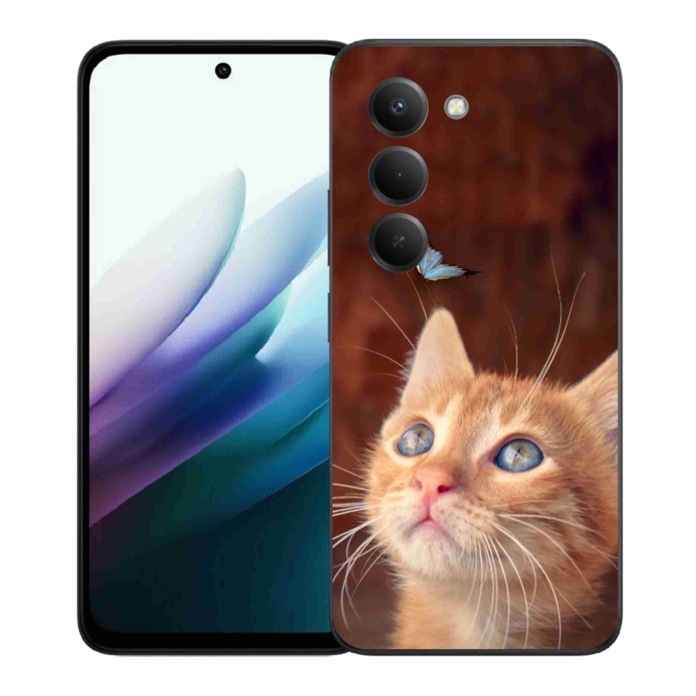 Gelový kryt mmCase na Xiaomi Redmi 15 4G/5G (171mm) - motýl a kotě