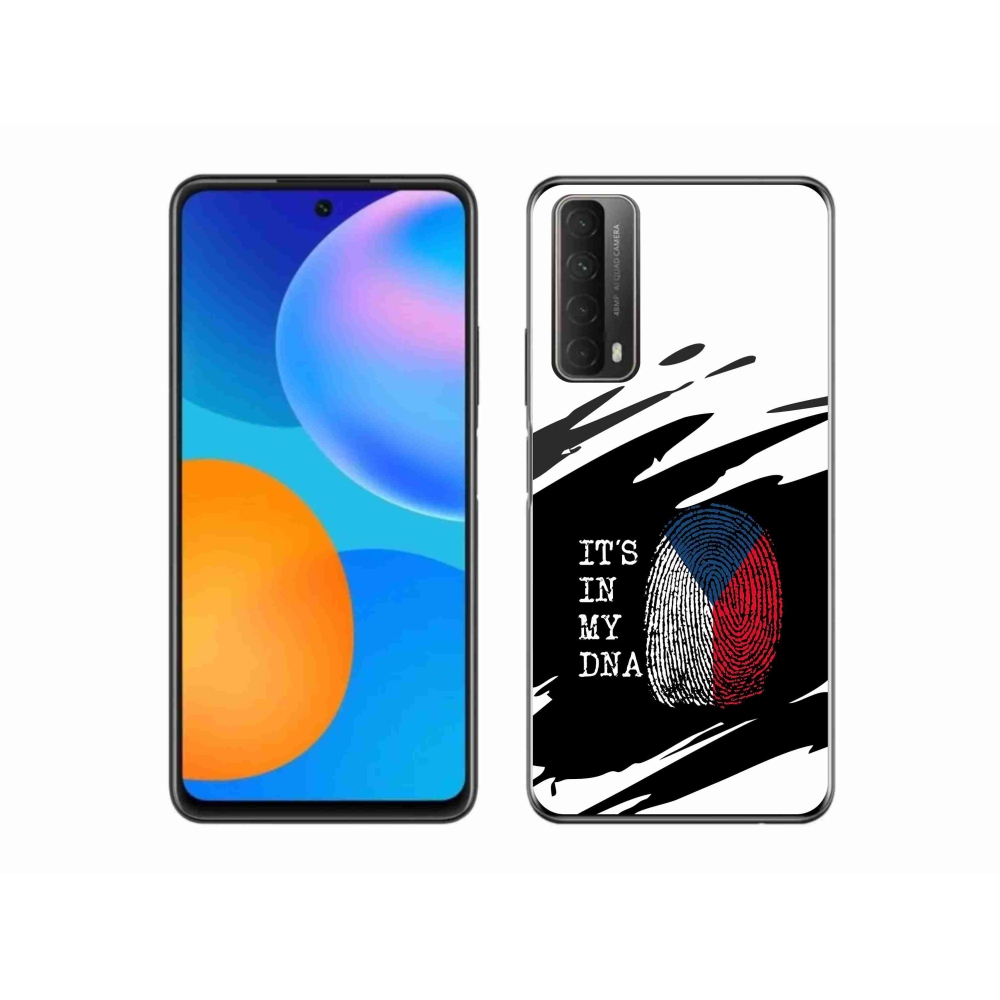 Gelový kryt mmCase na Huawei P Smart (2021) - vlajka otisk prstu černobílé pozadí