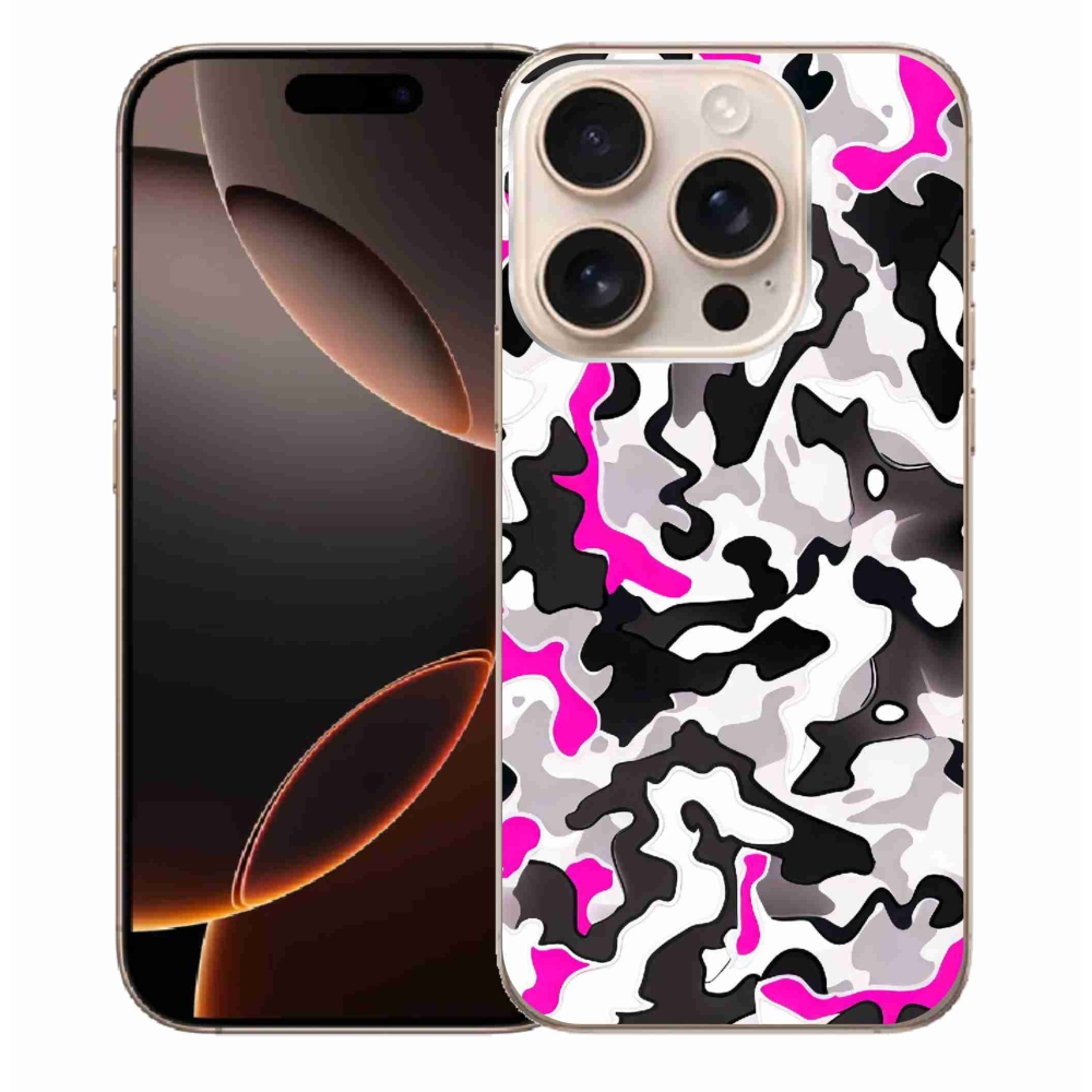 Gelový kryt mmCase na iPhone 16 Pro Max - maskáčový vzor 5