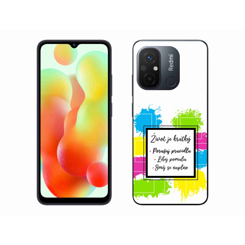 Gelový kryt mmCase na Xiaomi Redmi 12C - citát 5 bílé pozadí