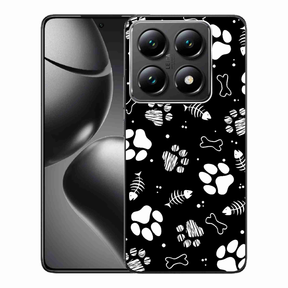 Gelový kryt mmCase na Xiaomi 14T Pro - psí tlapky
