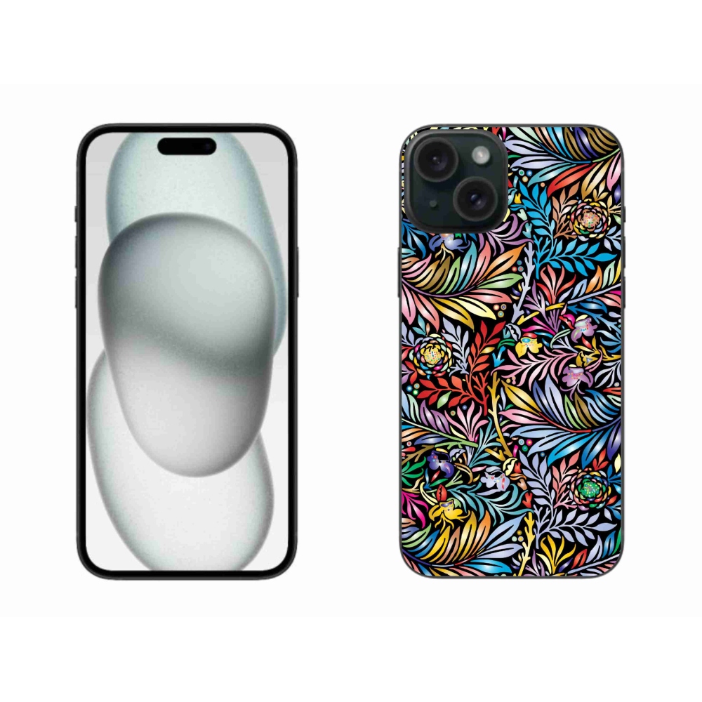 Gelový kryt mmCase na iPhone 15 Plus - květiny 5