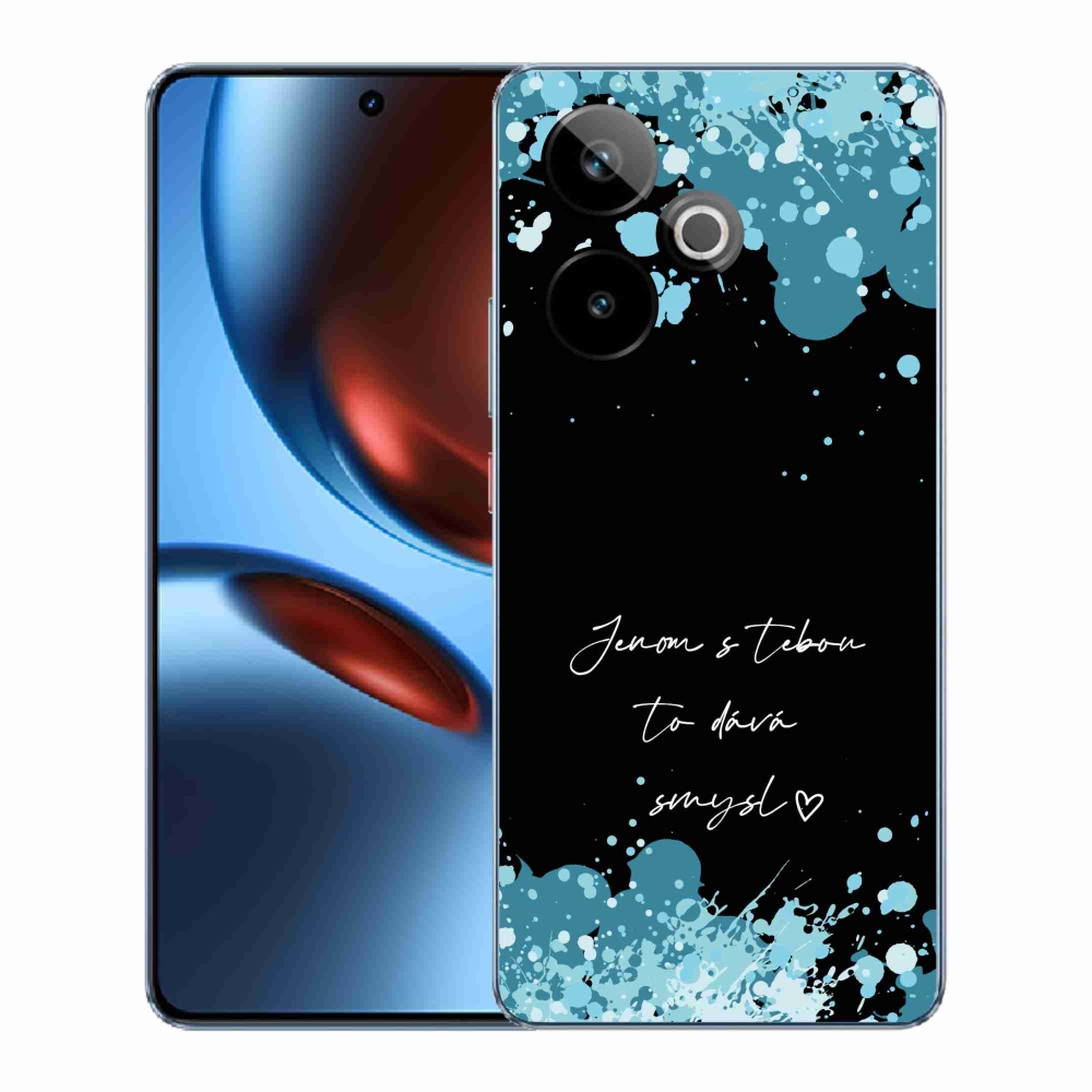 Gelový kryt mmCase na Realme GT 7 5G/GT 7T 5G - zamilovaný text černé pozadí